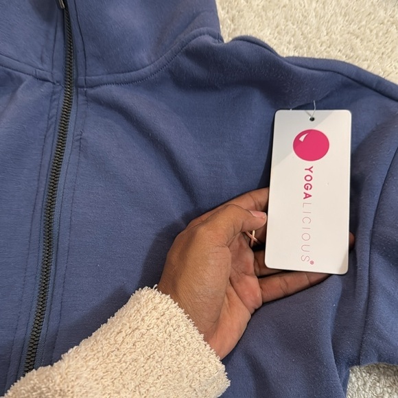 NWT YOGALICIOUS romper blue gray color size S - Picture 3 of 5